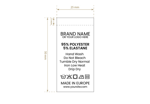Текстилен етикет с инструкции Модел TC-M182