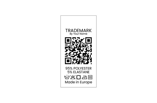 Текстилен етикет с QR код Модел TC-M183