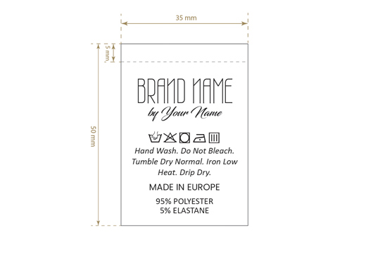Текстилен етикет с инструкции Модел TC-M197