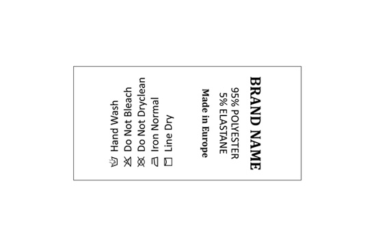 Текстилен етикет с инструкции Модел TC-M24