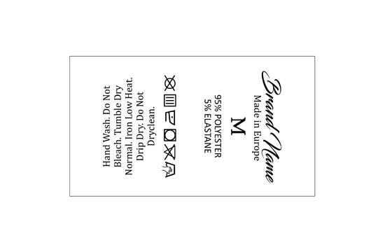 Текстилен етикет с размер Модел TC-M336