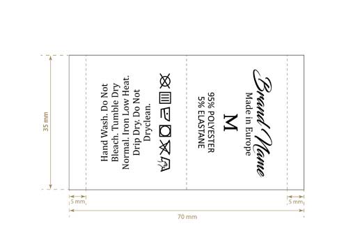 Текстилен етикет с размер Модел TC-M336