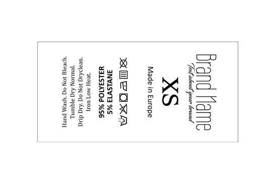 Текстилен етикет с размер Модел TC-M337