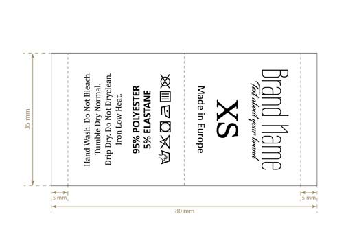 Текстилен етикет с размер Модел TC-M337