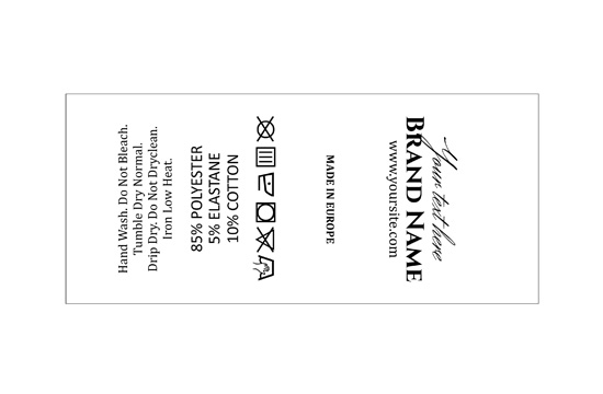 Текстилен етикет с инструкции Модел TC-M338