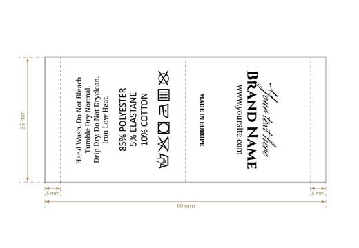 Текстилен етикет с инструкции Модел TC-M338