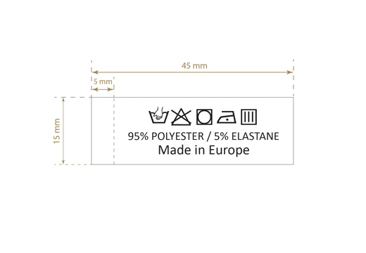 Текстилен етикет с инструкции Модел TC-M407